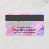 crediteren | Kaart debiteren | Iriserende kleuren  Visitekaartje (Achterkant)