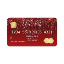 Creditering Burgundy Red Glitter