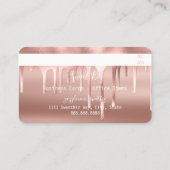 Creditering roos Gold Paint Drip Visitekaartje (Achterkant)