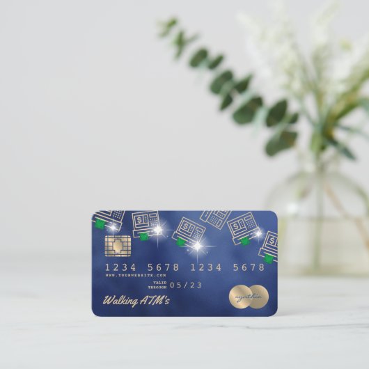 Crediteringsgeld van de Kaart dat in geldautomaten Visitekaartje (Staand voorkant)