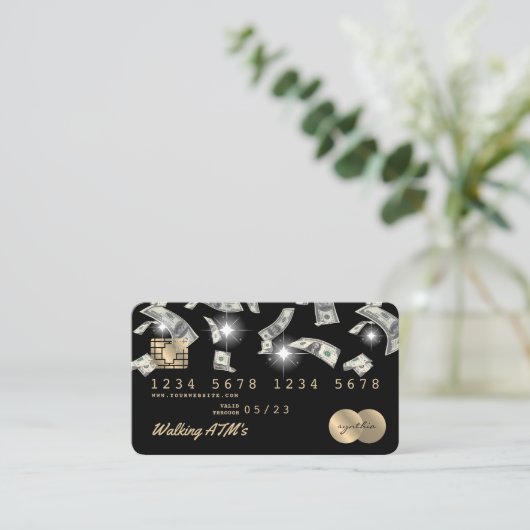 Crediteringsgeld van de Kaart dat in geldautomaten Visitekaartje (Staand voorkant)