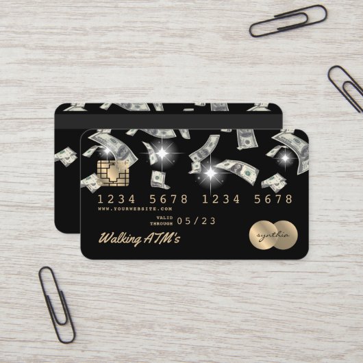 Crediteringsgeld van de Kaart dat in geldautomaten Visitekaartje (Voorkant / Achterkant in situ)