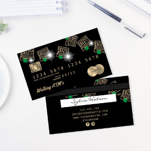 Crediteringsgeld van de Kaart dat in geldautomaten Visitekaartje