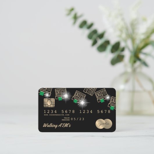 Crediteringsgeld van de Kaart dat in geldautomaten Visitekaartje (Staand voorkant)