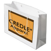 Crediteringstas met groot glanzend cadeau cadeauzakje (Achterkant Gekanteld)