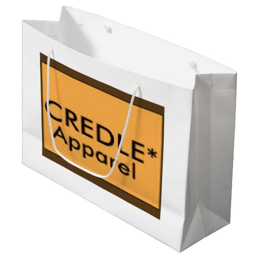 Crediteringstas met groot glanzend cadeau cadeauzakje (Voorkant Gekanteld)