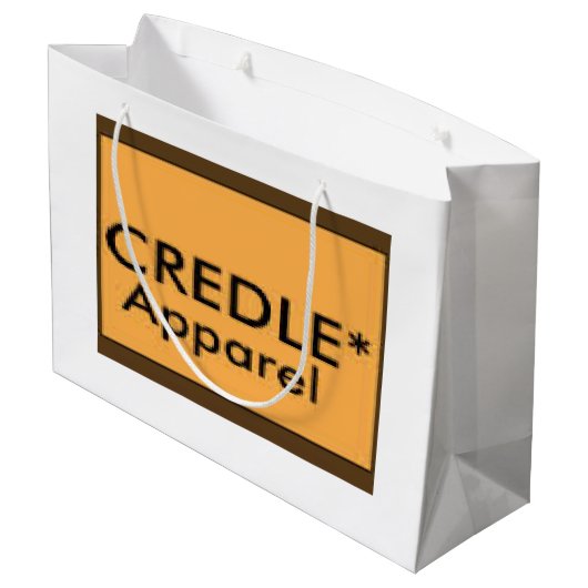 Crediteringstas met groot glanzend cadeau groot cadeauzakje (Achterkant Gekanteld)