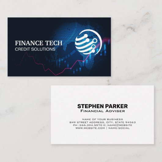 Creditunie | Fin Tech Visitekaartje (Voorkant / Achterkant)