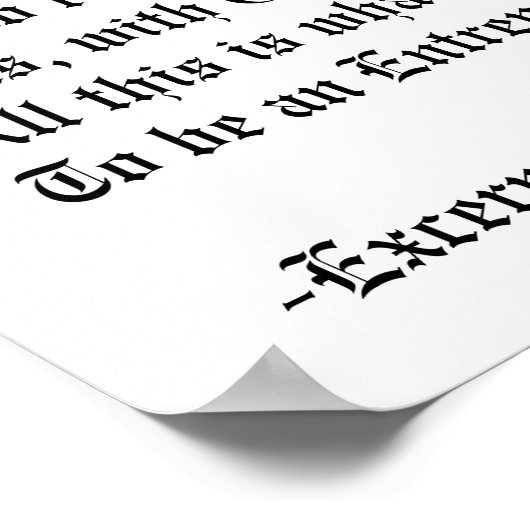 Credo van de ondernemer poster (Hoek)