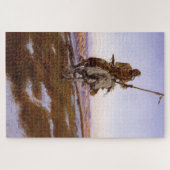 Cree Indian Charles M Russell Native American Art Legpuzzel (Horizontaal)