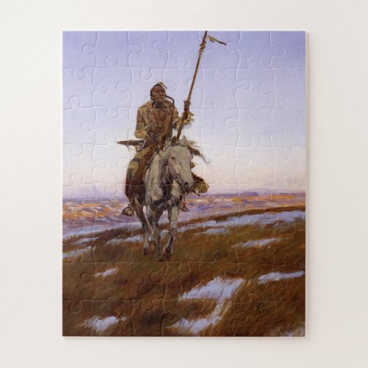 Cree Indian Charles M Russell Native American Art Legpuzzel (Verticaal)