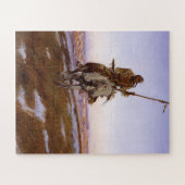 Cree Indian Charles M Russell Native American Art Legpuzzel (Horizontaal)
