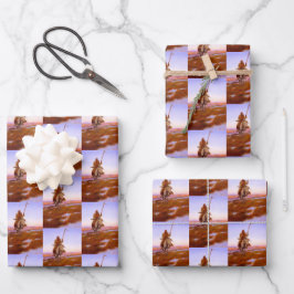 Cree Indian Native American Art Charles M Russell Inpakpapier Vel