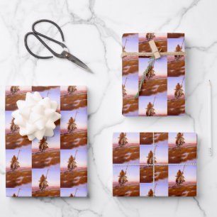 Cree Indian Native American Art Charles M Russell Inpakpapier Vel