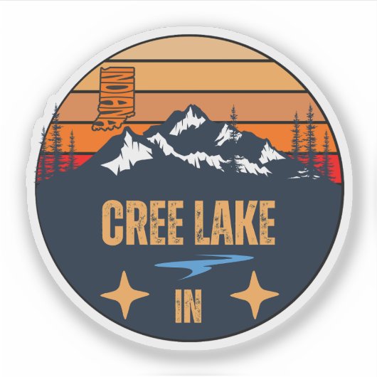 Cree Lake, Indiana Sticker (Voorkant)
