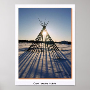 Cree Teepee Lijst Poster