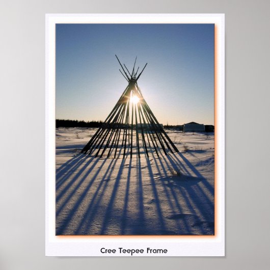 Cree Teepee Lijst Poster (Voorkant)