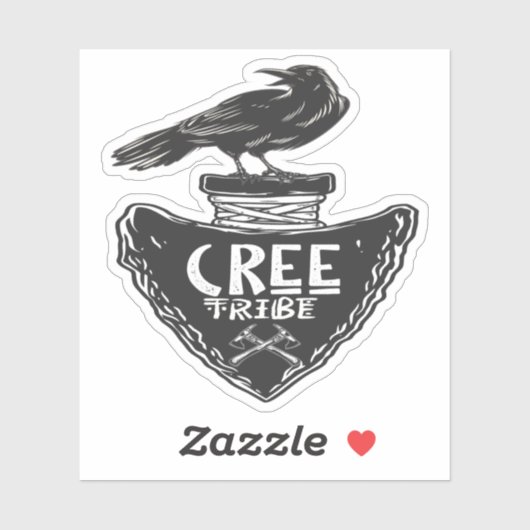 Cree tribe - Native American Raven Spirit Sticker (Vel)