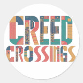 Creed Crossings Ronde Sticker (Voorkant)
