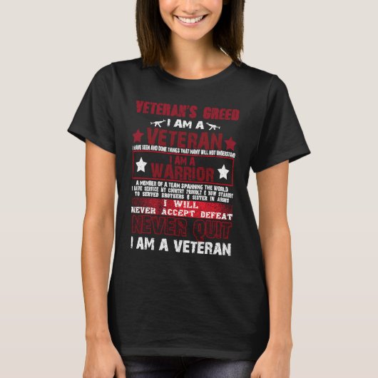 Creed Mannen van Veteraan T-shirt (Voorkant)