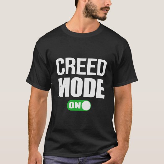Creed Mode ON Voornaam T-shirt (Voorkant)