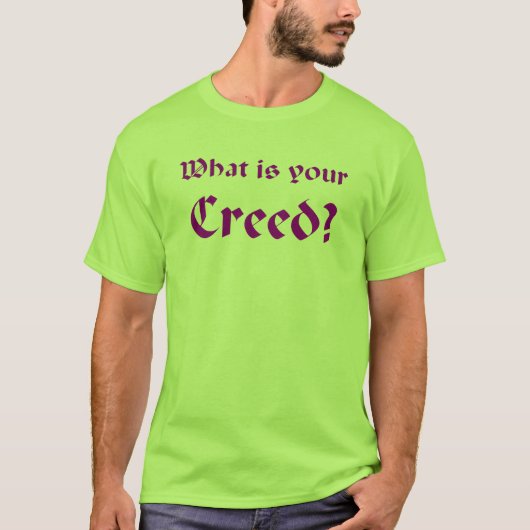 Creed (paars) t-shirt (Voorkant)