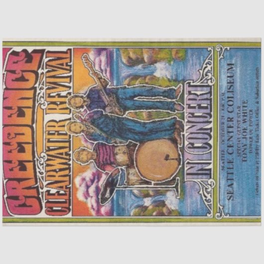 Creedance Clearwater Revival Tissue Paper Tissuepapier (Voorkant)