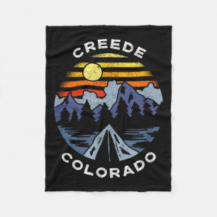 Creede colorado bergen vakantie kamperen souvenir fleece deken