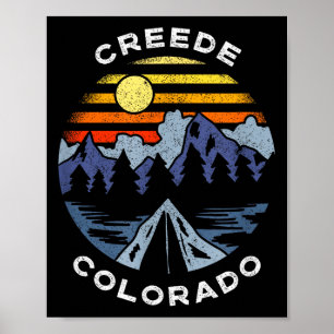 Creede colorado bergen vakantie kamperen souvenir poster