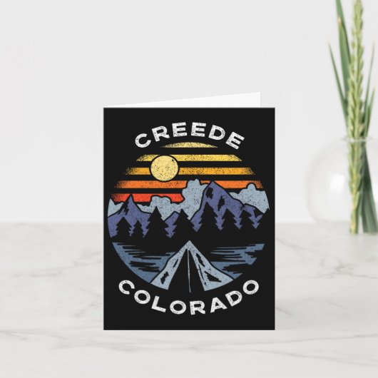Creede Colorado Mountains Vakantie Camping Souveni Kaart (Voorkant)
