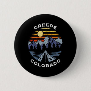 Creede Colorado Mountains Vakantie Camping Souveni Ronde Button 5,7 Cm