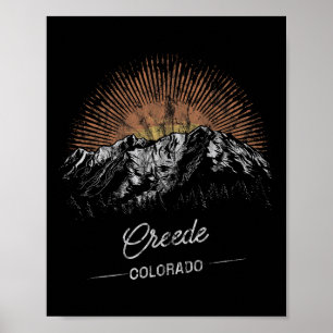 Creede Mountains Colorado Wandelen Buiten Vintage Poster