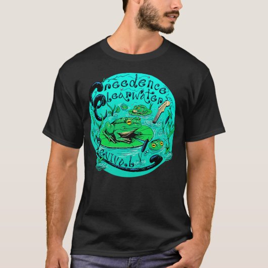 Creedence Clearwater Revival Frog & Lilypad T-shirt (Voorkant)