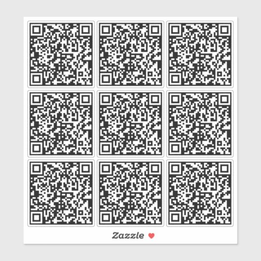 Creëer 9 scannbare QR-codes direct transparant Sticker (Vel)