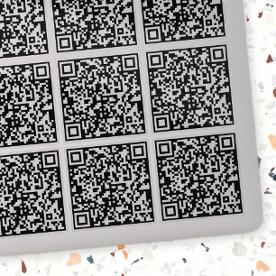 Creëer 9 scannbare QR-codes direct transparant Sticker