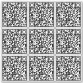 Creëer 9 scannbare QR-codes direct zwart wit Sticker (Voorkant)