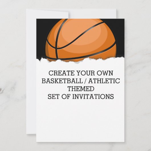 Creëer a Basketball Thema Invitation Kaart (Voorkant)