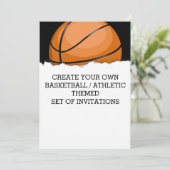 Creëer a Basketball Thema Invitation Kaart (Staand voorkant)