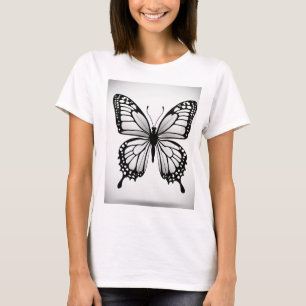 Creëer a Butterfly Zwart en Wit T-shirt