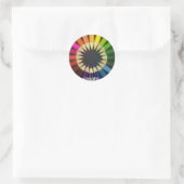 Creëer a Colorful Life Ronde Sticker (Tas)