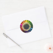Creëer a Colorful Life Ronde Sticker (Envelop)