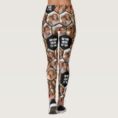 Creëer a Custom 6 Photo Collage Honeycomb - tekst Leggings (Achterkant)