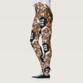 Creëer a Custom 6 Photo Collage Honeycomb - tekst Leggings (Links)