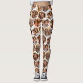 Creëer a Custom 7 Photo Collage Honeycomb Hexagon Leggings (Voorkant)