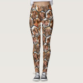 Creëer a Custom 7 Photo Collage Honeycomb Hexagon Leggings (Voorkant)