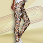 Creëer a Custom 7 Photo Collage Honeycomb Hexagon Leggings