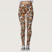 Creëer a Custom 7 Photo Collage Honeycomb Hexagon Leggings (Voorkant)