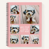 Creëer a Custom 8 Fotocollage - kan kleur bewerken Notitieboek (Voorkant)