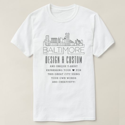 Creëer A Custom Baltimore, Maryland Thleed T-shirt (Design voorkant)