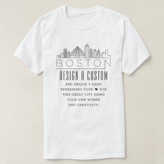 Creëer A Custom Boston, Massachusetts Thleed T-shirt (Design voorkant)